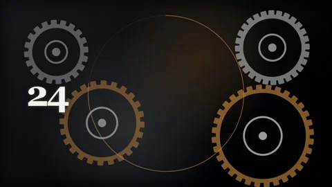 30 Second Countdown Timer - Steampunk Mechanical Gears 4K Animation Stock Footage 340337417