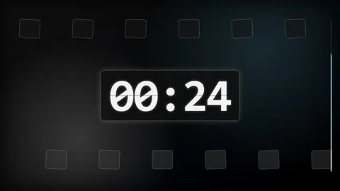 30 Second Countdown Timer - Vintage Split Flap Film Leader 4K Animation Stock Footage 340337605