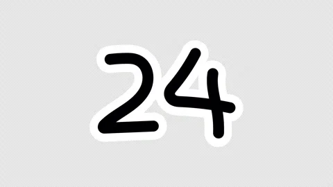 30 second countdown video. Sticker numbers with wiggle effect, alpha. Stock Footage 315075435