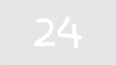 30-second countdown with wiggle numbers on transparent background. 스톡 동영상 315075434