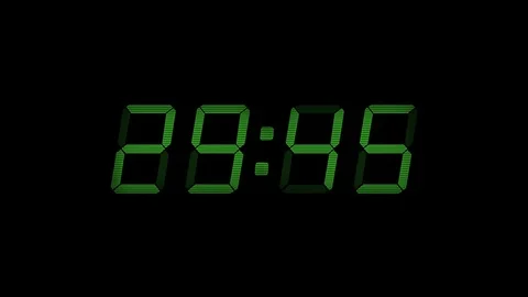 30 Second Digital Countdown Display Green 4K Stock Footage 82077577