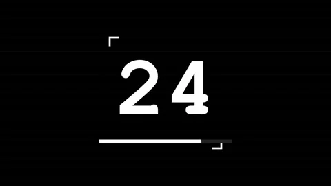 30 Second Digital Countdown with Glitch Distortion Effect Видео 345204478