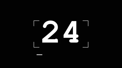 30 Second Digital Countdown with Glitch Distortion Effects Stock Footage 345204502