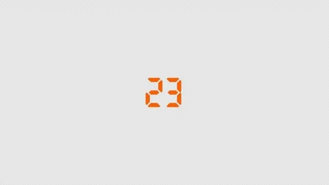 30 second digital countdown timer animation from 30 to 0 second, countdown video Stock Footage 304398576