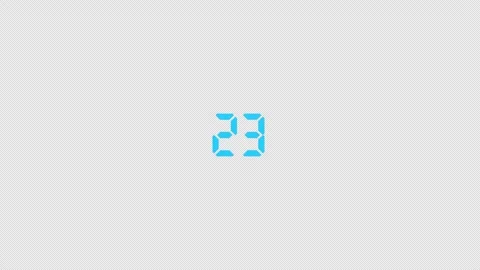 30 second digital countdown timer animation from 30 to 0 second, countdown video Stock Footage 304398698