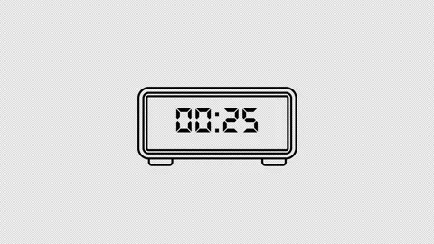 30 Second Digital Countdown Timer Animation 4K with Transparent Background Stock Footage 337002483