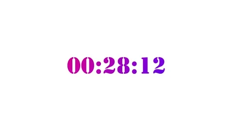 30 second digital countdown timer animation - abstract flat bold stencil num. Stock Footage 341275840