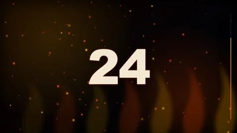 30 Second Fiery Fire Embers Countdown Timer in 4K 库存影片 340045336