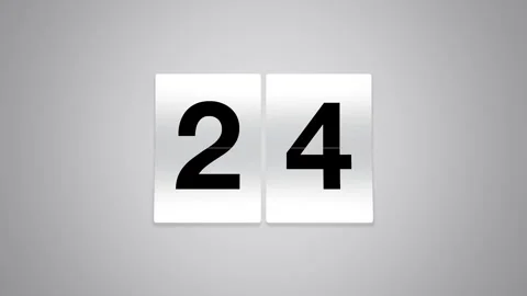 30 Second Flip Clock Countdown - Retro White Scoreboard Timer Stock Footage 336598271