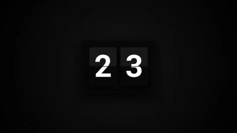 30 Second Flip Clock Countdown Timer 30 to 0 Dark Minimalist Stock-Footage 342925069