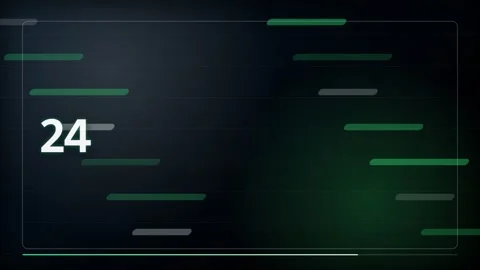 30 Second Futuristic Tech Grid Countdown Timer in 4K Stock Footage 340045330
