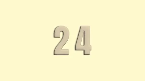 30 second landscape HD video with lemon chiffon background and 2 digit count Stock Footage 284431646