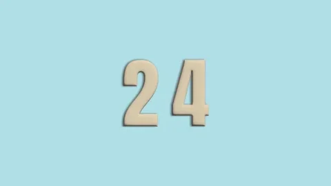 30 second landscape HD video with powder blue background and 2 digit countdo Stock Footage 284431659