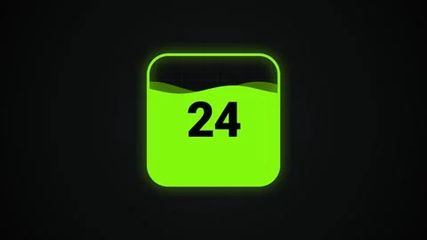 30 Second Liquid Neon Countdown Timer from 30 to 0 Stock Footage 341403874