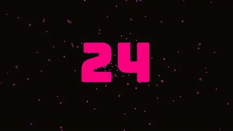30 Second Magenta Countdown With Glowing Pink Particles on Black 스톡 동영상 343077042