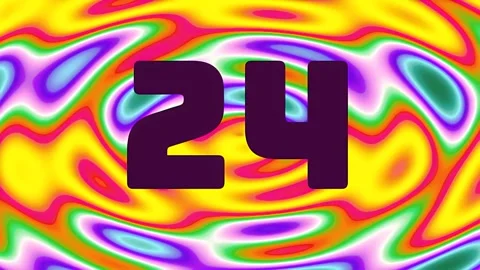 30 Second Purple Countdown on Psychedelic Rainbow Fluid Background 스톡 동영상 343077267