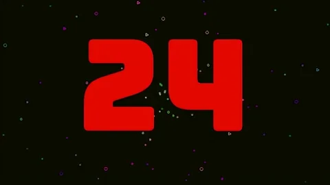 30 Second Red Countdown With Floating Particles on Black Background Vídeos de archivo 343077282