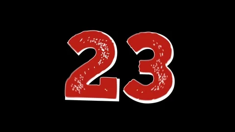 30-Second Retro Pop Font Countdown Timer with Shaking Effect. Red on Black Bg Stock Footage 286755561