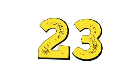 30-Second Retro Pop Font Countdown Timer with Shaking Effect. Yellow on White Bg Stock Footage 286756156