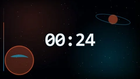 30 Second Sci-Fi Space Countdown Timer in 4K Stock Footage 340045334