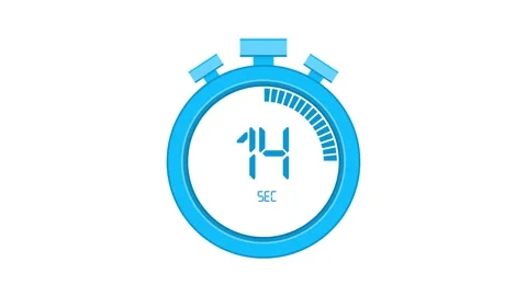 The 30 second, stopwatch icon. Stopwatch icon in flat style, timer on on color Stock Footage 151559485