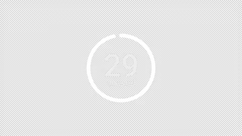 30 second timer animation, 30 second countdown timer Stock Footage 279735944