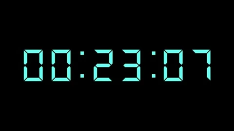 30 second timer counting down from 30 to zero with minutes, seconds and Stock Footage 248428994