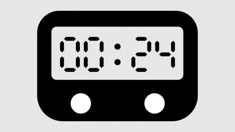 30 Second Timer Counts Down for Tests, Tutorials and Productivity Vídeo Stock 347242309