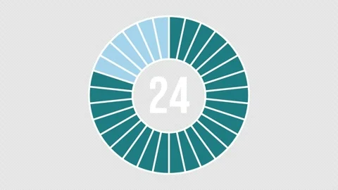 30 Second Timer Counts Down for Scheduling and Education Vídeo Stock 347242526