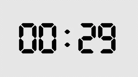 30 Second Timer Digital Countdown Stock Footage 241217431