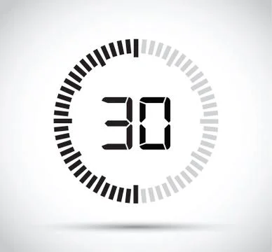 30 second timer Stock Illustration