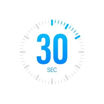 The 30 second, timer, stopwatch vector icon. Stopwatch icon in flat style. Ve イラスト素材