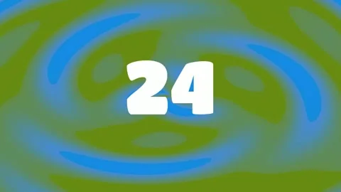 30 Second White Countdown With Blue Green Swirling Vortex Background Video stock 343638549