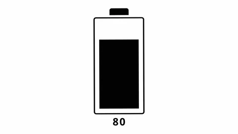 30 seconds battery life decreasing and draining its life black and white. 库存影片 211173027