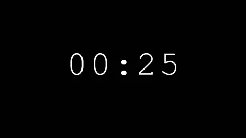 30 seconds count down with white numbers and black background. Stock Footage 152669493