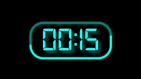 30 seconds count-up timer animation with round box. 스톡 동영상 334616646