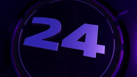 30 Seconds Countdown Blue Stock Footage 344358413