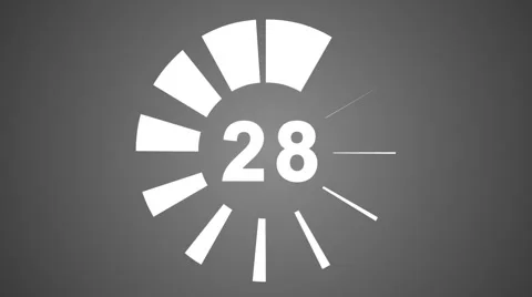 30 Seconds Countdown green background Stock Footage 40789110