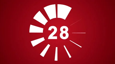 30 Seconds Countdown green background Stock Footage 40789115