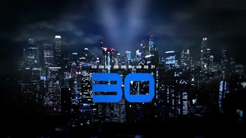 30 seconds Countdown to New Years Eve Video stock 255732196