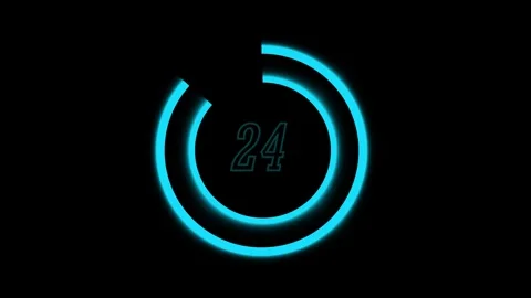 30-Seconds  Countdown Timer Animation footage. 30-0 countdown number video. Stock Footage 297360341