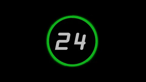 30-Seconds  Countdown Timer Animation footage. 30-0 countdown number video. Stock Footage 297360407