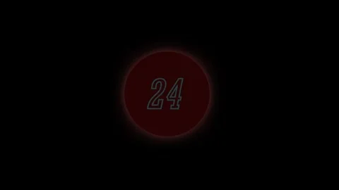 30-Seconds  Countdown Timer Animation footage. 30-0 countdown number video. Stock Footage 297360466