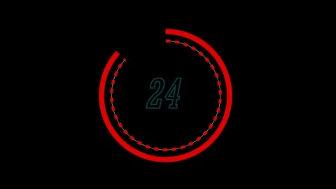 30-Seconds  Countdown Timer Animation footage. 30-0 countdown number video. Stock Footage 297360521