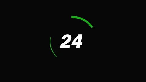 30-Seconds  Countdown Timer Animation footage. 30-0 countdown number video. Stock Footage 297360531