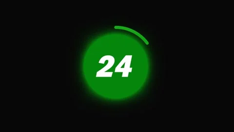 30-Seconds  Countdown Timer Animation footage. 30-0 countdown number video. Stock Footage 297360642