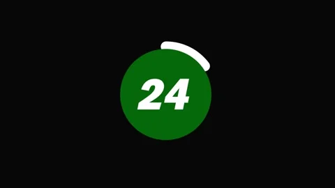 30-Seconds  Countdown Timer Animation footage. 30-0 countdown number video. Stock Footage 297360643