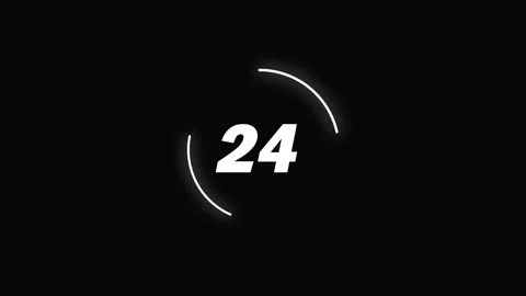 30-Seconds  Countdown Timer Animation footage. 30-0 countdown number video. Stock Footage 297360738