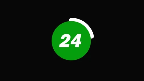 30-Seconds  Countdown Timer Animation footage. 30-0 countdown number video. Stock Footage 297360739