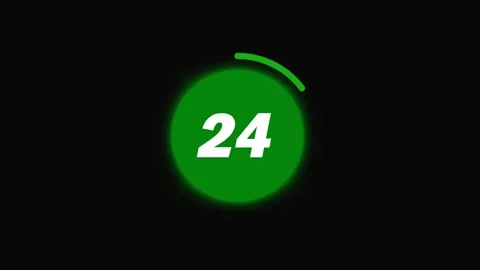 30-Seconds  Countdown Timer Animation footage. 30-0 countdown number video. Stock Footage 297360742